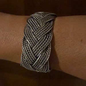 Braided silver bracelet